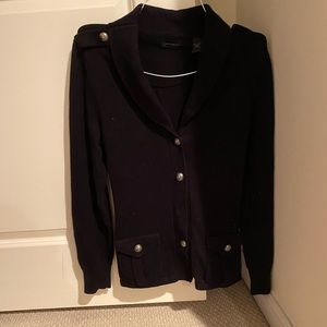 Black Context Cardigan Sweater Size M